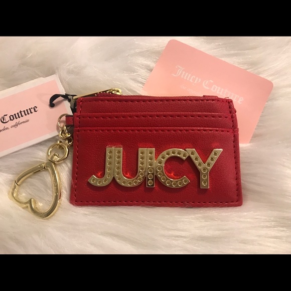 NWT Juicy Couture Crimson red Card Case - Picture 1 of 3